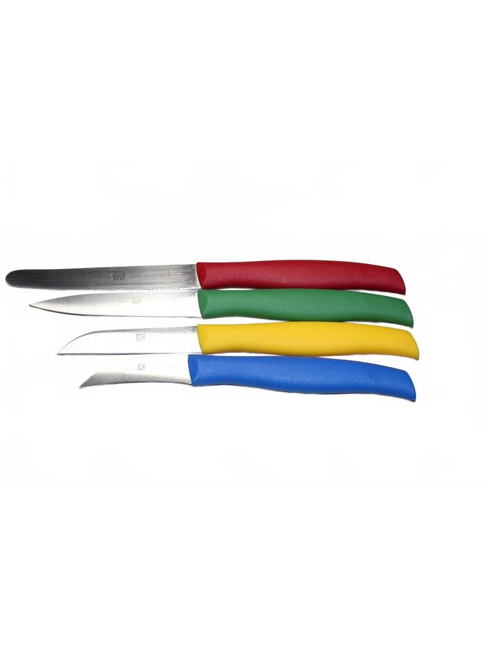 ZWILLING J.A. HENCKELS Twin Grip 4 Piece Multi Color Paring Knife Set Germany
